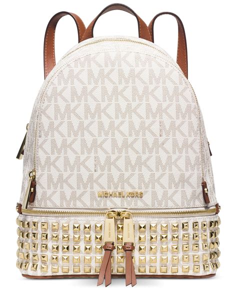 michael kors rhea zip studded backpack|Michael Kors rhea medium backpack.